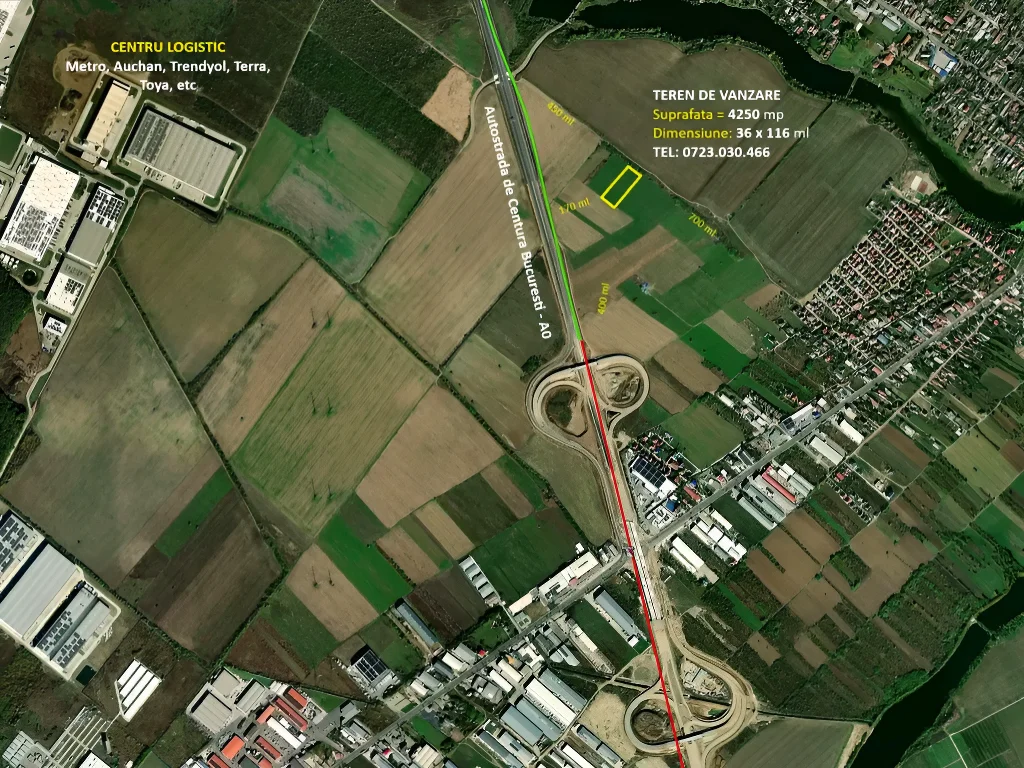 Teren Extravilan de Vânzare în Afumați, Ilfov - Investiție Strategică în Zona Industrială