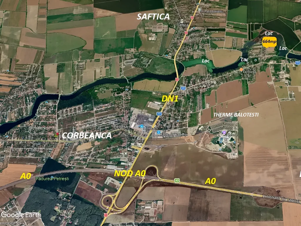 Teren Intravilan De Vanzare Balotești Ilfov - Acces Stradal Generos, Aproape De Utilități - imaginea 2