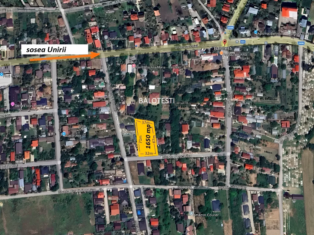 Teren intravilan de vânzare în Balotești, Ilfov - loturi distincte, str. Pescarilor, utilități disponibile - imaginea 4