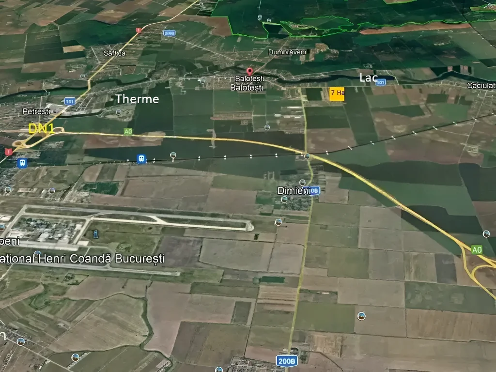 Teren Intravilan 70.000 mp de Vânzare în Balotești, Ilfov - PUZ pentru Rezidențial & Comercial - imaginea 4