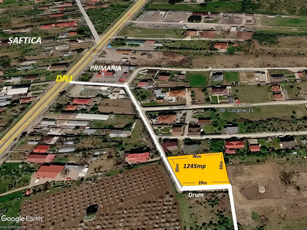Teren de vânzare în Balotești, Ilfov - 1246 mp cu acces la 2 drumuri și utilități - imaginea 4