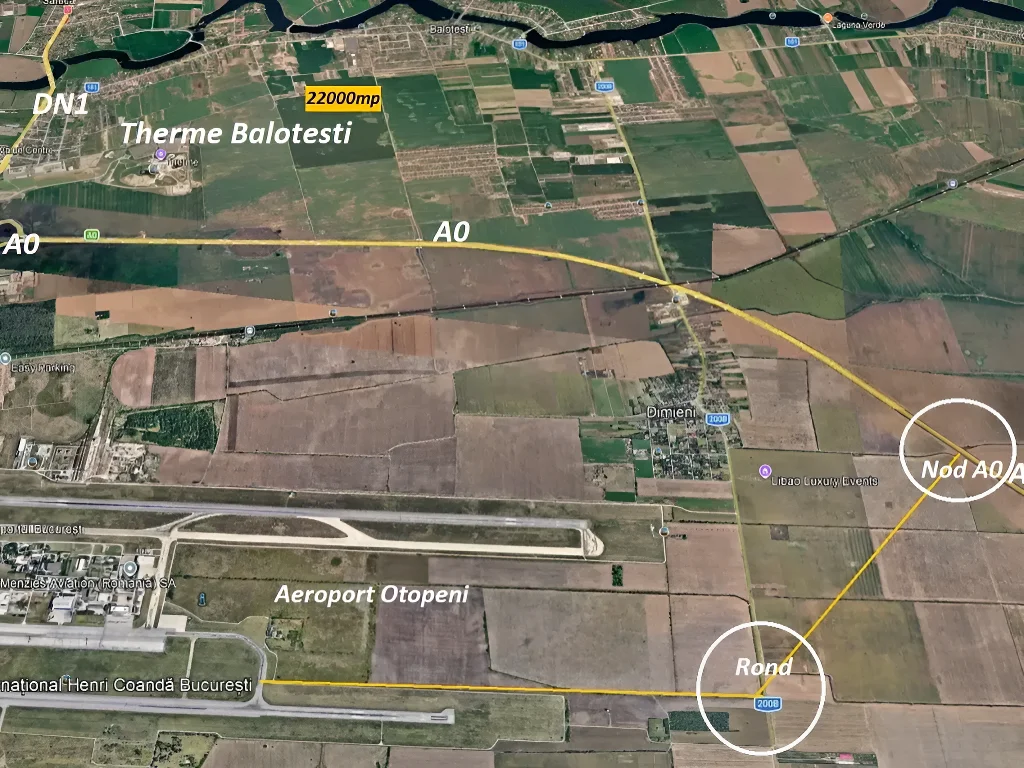 Vanzare teren intravilan Balotesti, Ilfov - Suprafata 22.000 mp, vecintate zone rezidentiale - imaginea 4