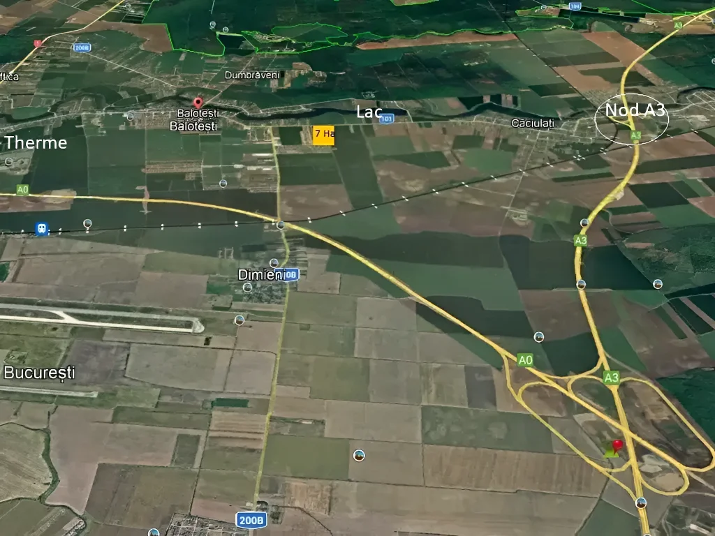 Teren 7 Ha Intravilan Balotești, Ilfov – Acces Strategic și PUZ APROBAT - imaginea 3