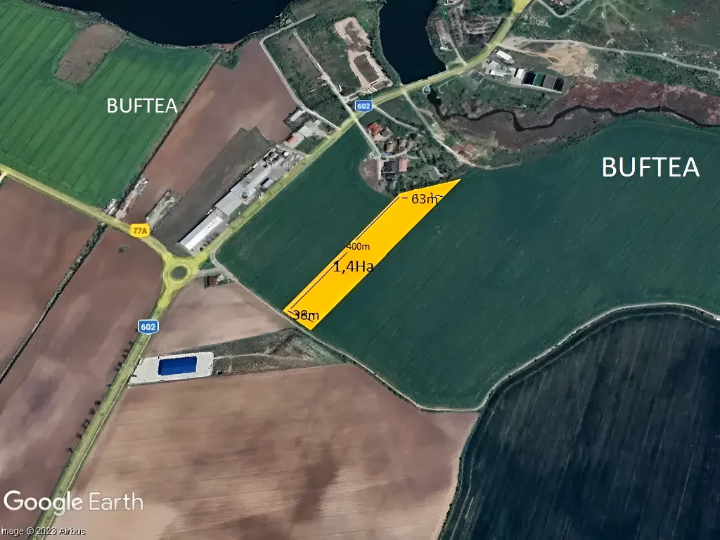 Teren Intravilan 14000 mp Buftea, Ilfov – Zonă Mixtă, Utilități Complete și Potențial Dezvoltare P+6 - imaginea 4