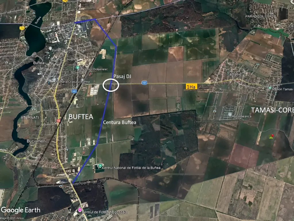 Vânzare teren Corbeanca, Ilfov - 10.000 mp, DJ Corbeanca-Buftea, utilități, zonă mixtă - imaginea 9