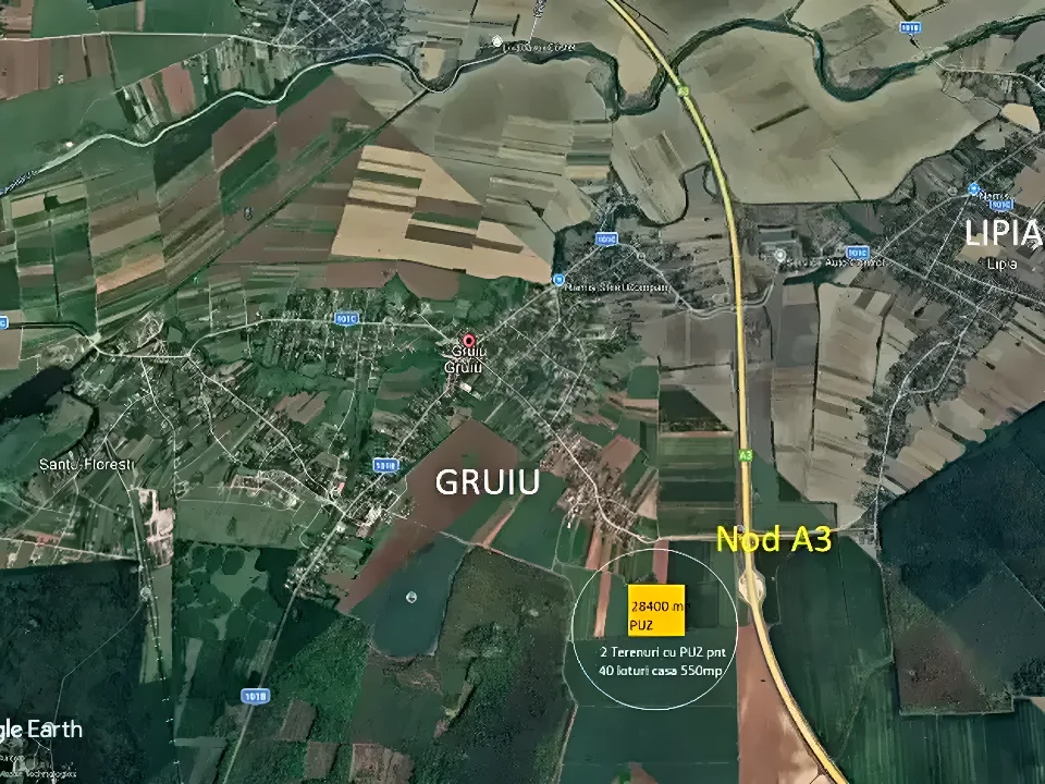 Oportunitate teren de vânzare în Gruiu, Ilfov - Loturi pentru case cu PUZ aprobat și acces A3 - imaginea 4
