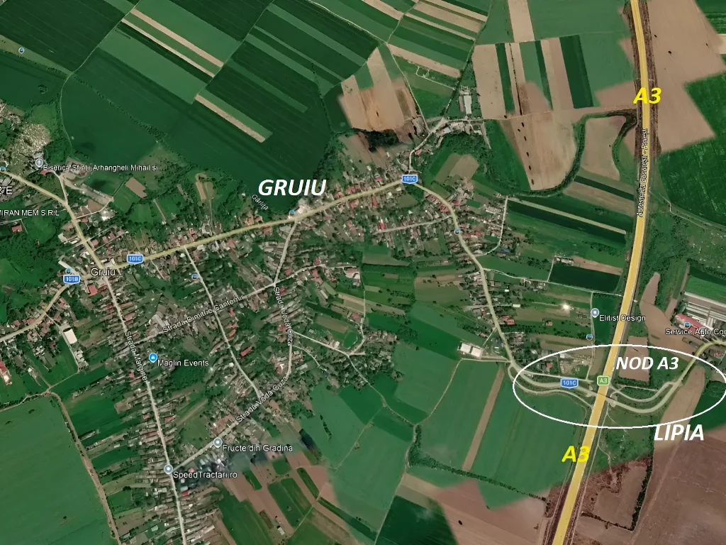 De Vanzare Teren Intravilan in Gruiu, Ilfov - Apropiere Case si Utilitati, Acces DJ si Autostrada - imaginea 3