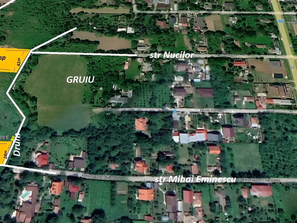 De Vanzare Teren Intravilan in Gruiu, Ilfov - Apropiere Case si Utilitati, Acces DJ si Autostrada - imaginea 2