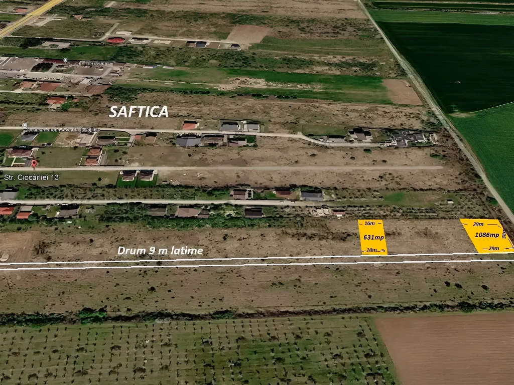 Oportunitate Unică: Teren 1086 mp de vânzare în Săftica, Ilfov - Potențial construcție dublă - imaginea 5