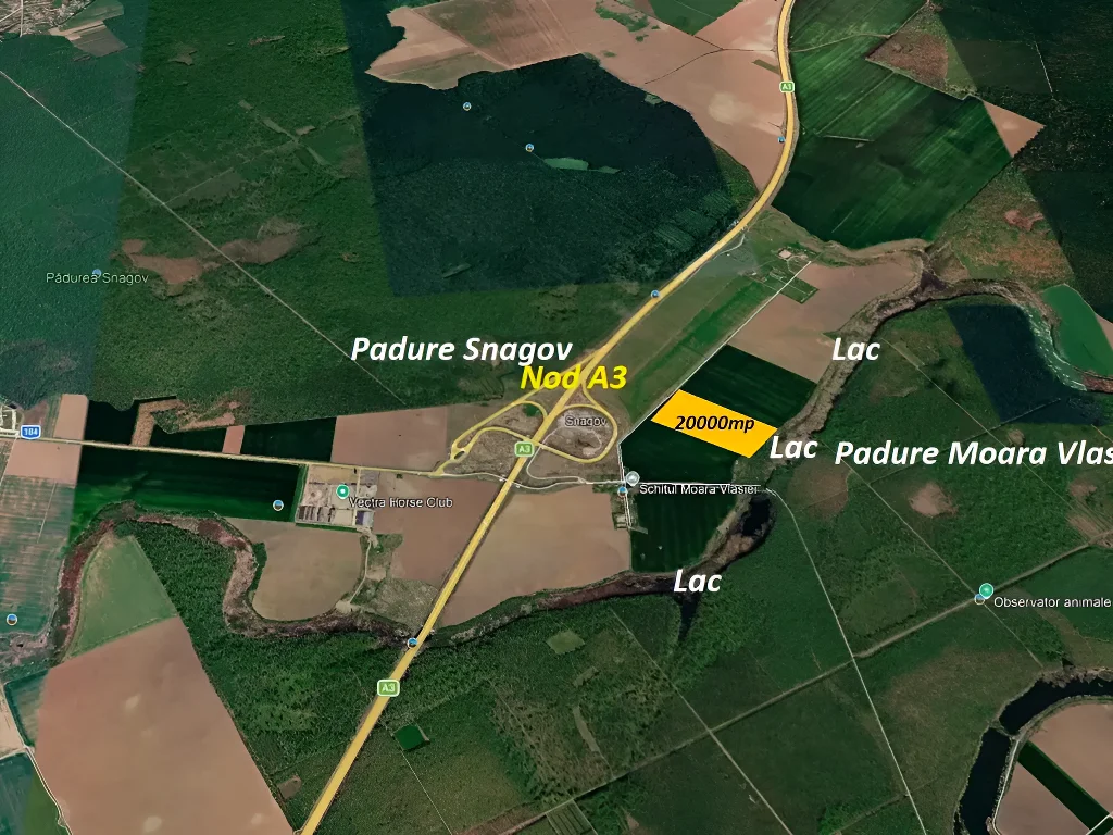 Teren intravilan de vânzare, 2 Ha, Snagov, Ilfov - Acces lac, drum exploatare, Autostrada A3 - imaginea 6