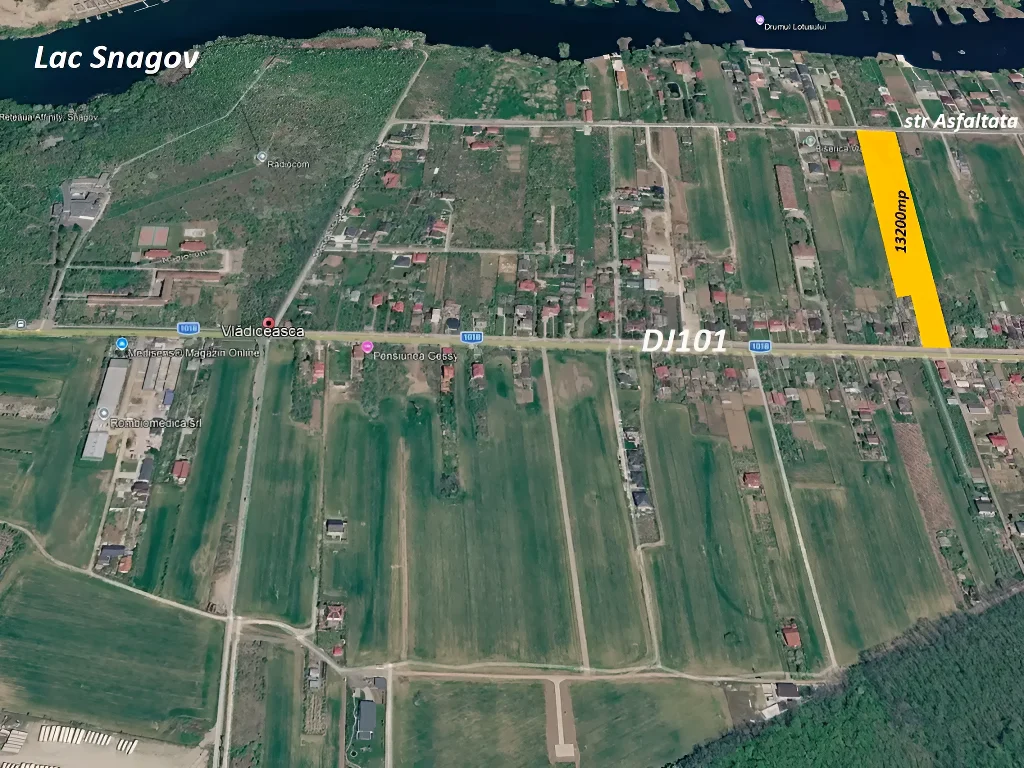 Vânzare teren Vlădiceasca, Ilfov – 13.200 mp intravilan, utilități la DJ 101 și stradă asfaltată - imaginea 4