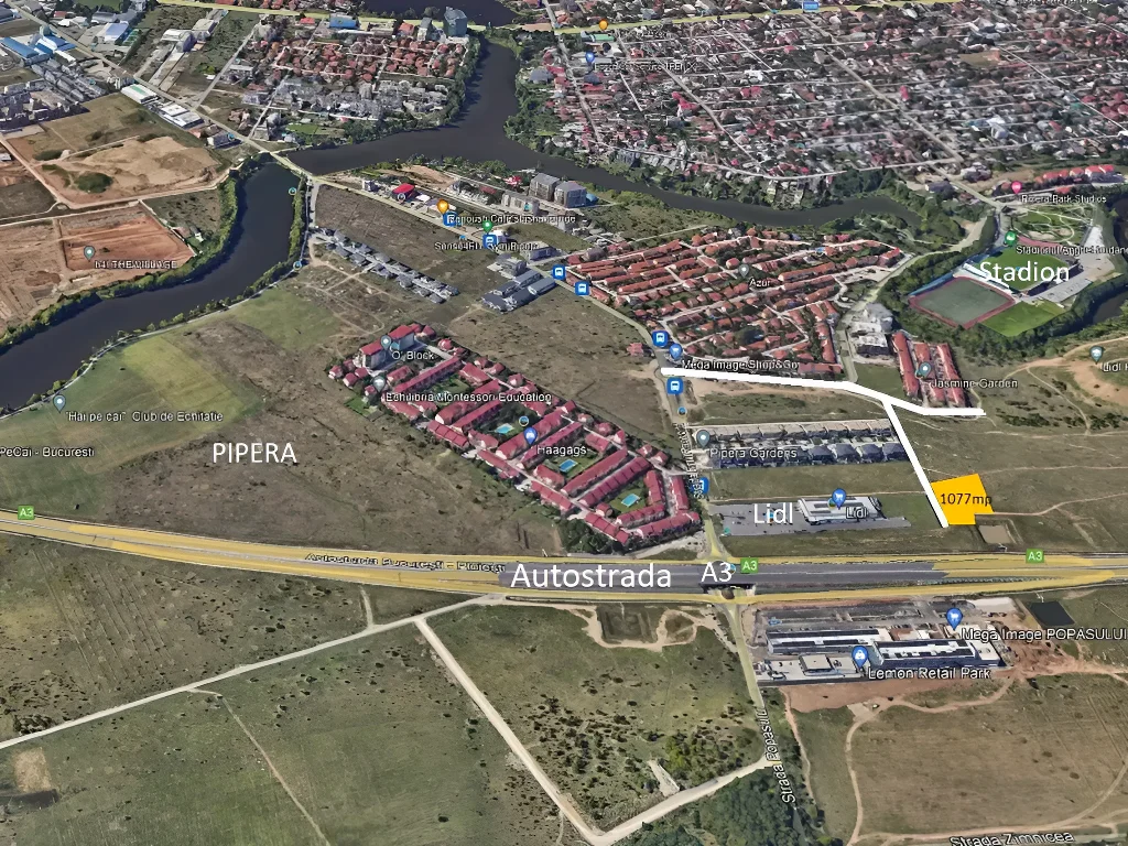 Teren de vânzare în Voluntari, Ilfov - Investiție strategică în zonă UTR C3 cu indicatori urbanistici favorabili - imaginea 2